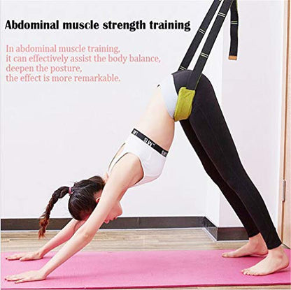 Yoga Fitness Stretching Strap, Adjustable Back Bend Stretch Band Belt, Dance Lower Waist Training Rope Flexibility Stretching Strap Tensile Trainer, for Rehab Pilates Dance Splits Girl Women - color: Purple