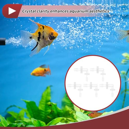 5 Pcs Aquarium Plastic Hose Barb Fitting 3/32" to 5/32" Hose Barb 90 Degree Elbow L Fitting Clear PP - size: 3/32"-5/32"