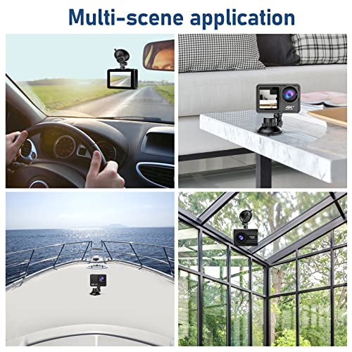 Dash Cam Mount, Suction Cup Mount,Windshield and Dashboard Suction Cup Mount Camera Mount,For ROVE R2-4K,CHORTAU Dash Cam,Screw Connectors Are Suitable For Most Dash Cam, DVR, GPS and Sports Camera