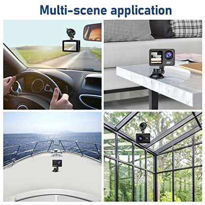 Dash Cam Mount, Suction Cup Mount,Windshield and Dashboard Suction Cup Mount Camera Mount,For ROVE R2-4K,CHORTAU Dash Cam,Screw Connectors Are Suitable For Most Dash Cam, DVR, GPS and Sports Camera