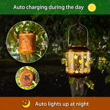 Sea Turtle Solar Lanterns Outdoor Waterproof,Hanging Solar Lights Sea Turtle Gifts for Women Men Metal LED Decorative Light for Yard,Patio,Lawn,Pathway,Landscape,Garden Decor - style: Sea Turtle
