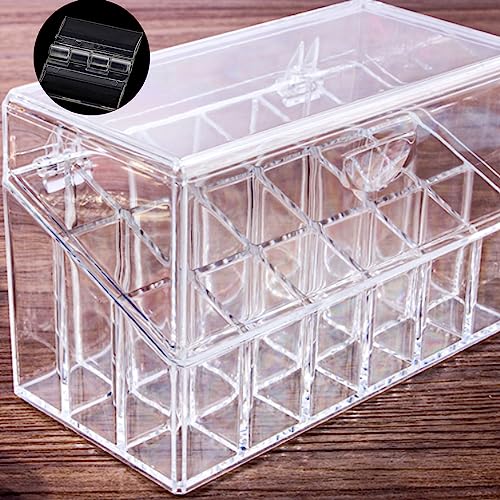 12 Pcs Plastic Acrylic Hinges - Self Adhesive Clear Small Hinges for Cabinet Aquarium Lid Furniture Display Stand, 35x30mm
