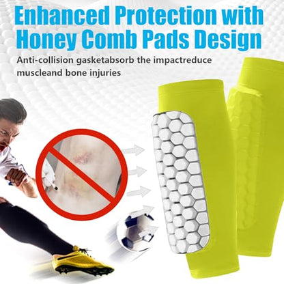 BIRDDIE Soccer Shin Guards Shin Pads for Kids Youth Adult - color: Green, size: Medium