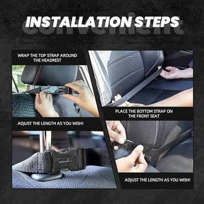 Fish Aquarium Car Kick Mats Backseat Organizer, 2 Pack Backseat Protector for Car, Heavy Duty Waterproof Seat Back Cover with 3 Mesh Pockets, Auto Seat Accecories for Pets Kids