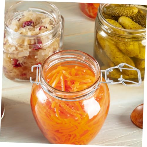 6pcs Mason Jar Wire Clamp Stainless Steel Clips for Mason Jars Replacement Lid Clip Airtight Glass Storage