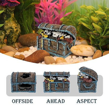 Aquarium Decorations Resin Treasure Box Ornaments Simulation Treasure Chest Aquarium Landscape Decoration for Fish Tank