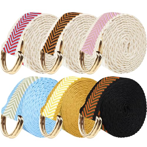 6 Packs Yoga Strap for Stretching Yoga Belt Adjustable Straps for Non Elastic Stretching Strap Exercise Straps for Pilates - color: Arrow Style