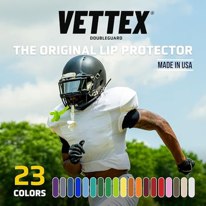 Vettex DoubleGuard Mouth Guard with Lip Protection, Black - color: Black