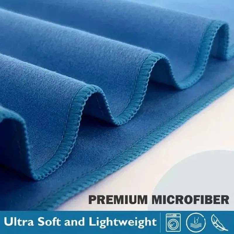 80 * 40cm Microfiber Sports Quick Dry Towel Men's Women's Super Soft Fitness Swimming Sweat Absorbent Sports Towel (Light Blue) - color: Light Blue