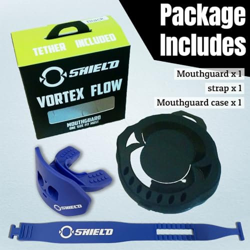 O Shield Core Football Mouth Guard, Detachable Strap - color: Royal Blue