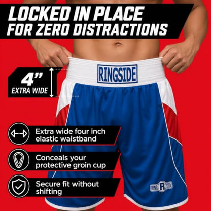 Ringside Reversible Red/Blue Boxing Competition Outfit for Adult and Youth - size: Large