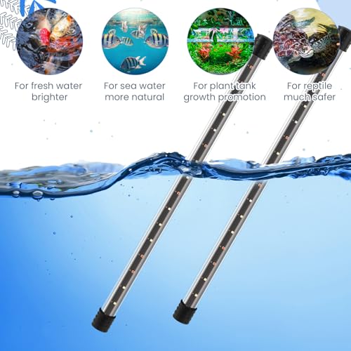 Sieral Aquarium Lids Polycarbonate Canopy with LED Light 2 Pcs Set 22.95 x 16.61 x 0.12 Inch for 75/90/110 Gallon with Center Brace Aquariums Cover Fish Tank Lid with a Hook Knife, Clear - color: Clear, size: 48 x 18 Inch