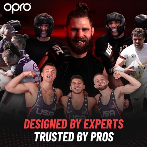 OPRO Instant Custom-Fit Mouthguard – Dentist Level Gum Shield Adult and Kids – OPRO Mouth Guard Boxing and MMA, Self-Fit Gum Shield Rugby – Maximum Protection with Dental Warranty (USA Silver) - color: Usa Silver, size: Adult (10+)