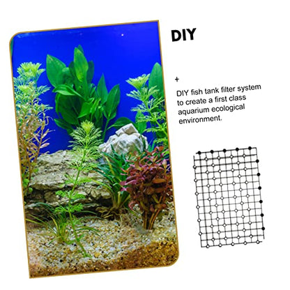 Aquarium Separator Gravel Plate DIY Tank Dividers Plastic Black Easy to Assemble - color: Black