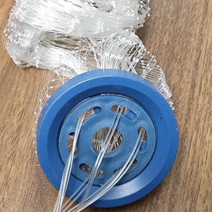 Fishing Cast Net 4ft-12ft Radius Saltwater Casting Nets for Bait Trap Fish Easy Throw Monofilament Line with Steel Chain Sinker 3/5 Inches Mesh Size