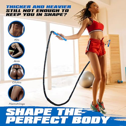 Jump Rope, Weighted Jump Rope for Fitness, Boxing Equipment Jump Ropes for Men Women, Battle Skipping Ropes for Exercise, Suitable for Boxing, Cardio, Training Muscle Speed Home Gym Workout Equipment - style: 1.5LB