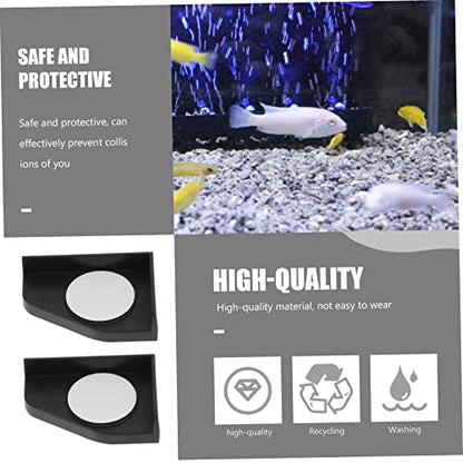 Happyyami 4pcs Collision Corner Protectors for Fish Tanks Thickened Bumper Pads for Base Stabilization Easy to Install Skid and Reduction