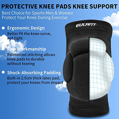 Volleyball Knee Pad for Men,Thicken Anti-Collision Protection Knee Pads - size: Medium