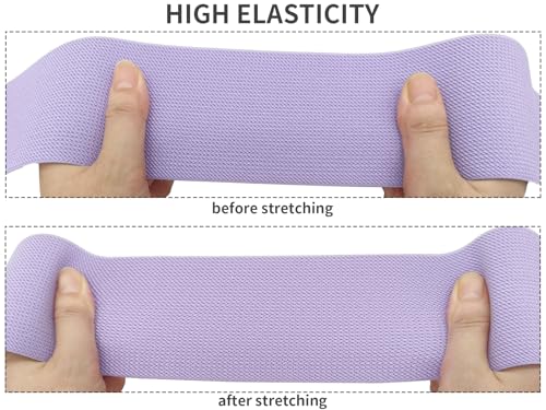Lavender Wide Knit Elastic Band 3" x 5yd for Sewing - color: Lavender #33