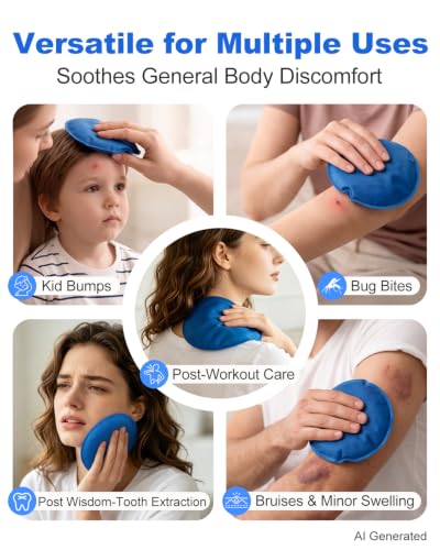 Reusable Round Hot Cold Therapy Gel Ice Packs for Injuries and Joint Pain - size: 2 Count (Pack of 1)