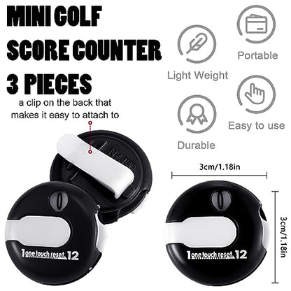 Frienda Golf Score Counter with One Touch Reset - color: Black