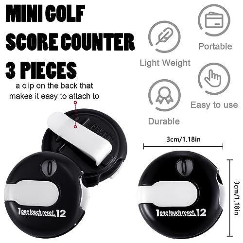 Frienda Golf Score Counter with One Touch Reset - color: Black