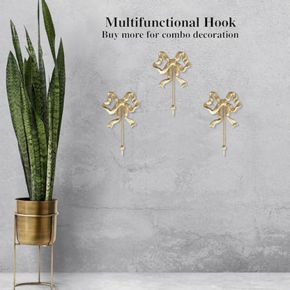 Single Bow Hook,Gold Cast Iron Hook,Size(S):4.1x6.5 inches - size: Small single hook(4.1x6.5 inches)