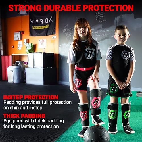 Revgear Kids Combat Series Shin Guards | High Performance Foam Padding | Durable and Lightweight - color: Black, size: Small