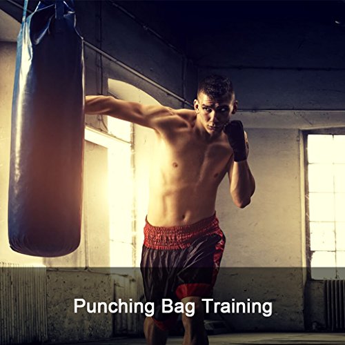 ZooBoo MMA Gloves, Half-Finger Boxing Fight Gloves MMA Mitts with Adjustable Wrist Band for Sanda Sparring Punching Bag Training - color: Blue