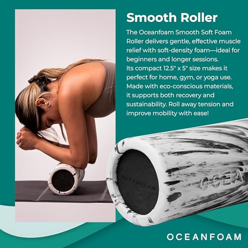 Oceanfoam Smooth Soft Density Foam Roller (Black Marbled)