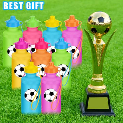 Zubebe 36 Pcs Sports Water Bottles Squeeze Bulk 21 oz | Reusable Plastic Water Bottles with Carry Strap, Back to School Supplies Summer Team Gifts for Students Travel Hiking Cycling - color: Rainbow Color