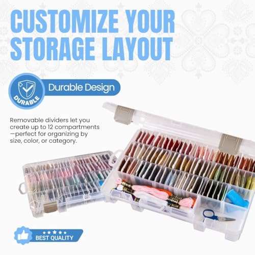 ArtBin 4006AB Medium Solutions Box with Dividers, Art & Craft Organizer, [1] Plastic Storage Case, Clear