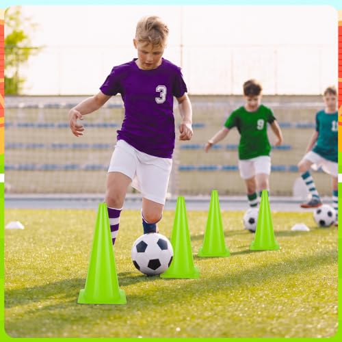 Reginary 12 Pcs 15 Inch Traffic Safety Cone for Sports, Parking - color: Green