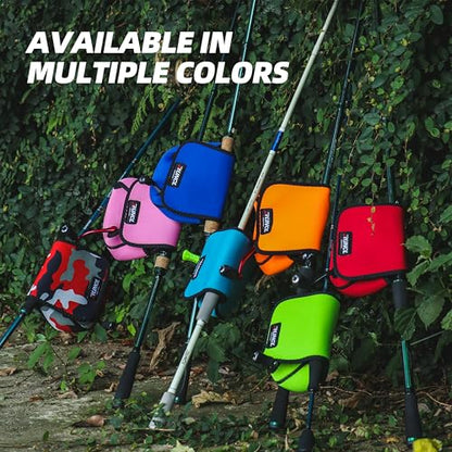 RUNCL Spinning Reel Bag – Protective Storage Pouch for Baitcasting Reels & Spinning Reels, Lightweight & Durable, Ideal for Freshwater & Saltwater Fishing Trips (Red & Black)