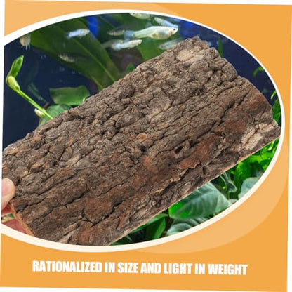 BESPORTBLE 3pcs Reptile Cork Bark Background for Terrarium Natural Tree Bark Decor for Fish Tank and Reptile Habitat and Safe Wall Decor