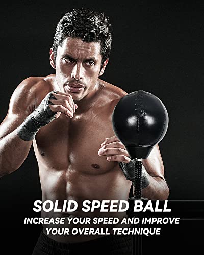 Solid and Thick Speed Ball Reflective Bag - No Pump Needed - Ideal for MMA and Boxing-Suitable for All innolife Boxing Equipment Replacement