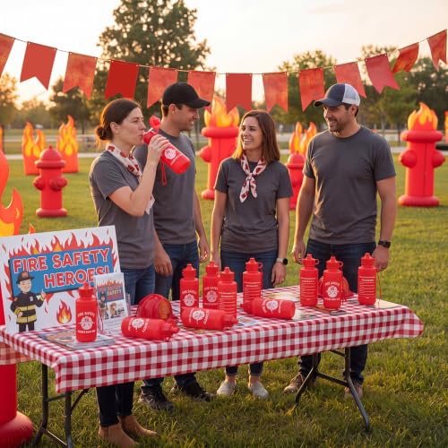 Bokon 18 Pcs 2026 Fire Prevention Week Party Favor, Water Bottles Bulk - style: Fire Safety