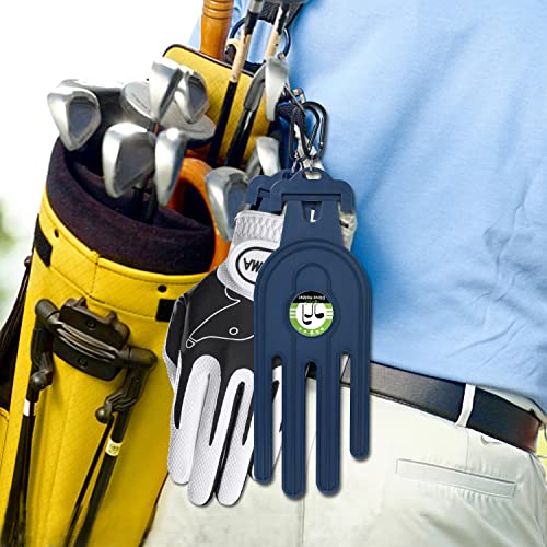 Golf Glove Holder Stretcher, 2PCS Durable Glove Support Frame Dryer Shaper Tool Accessories for Sports Gloves Maintenance, Blue
