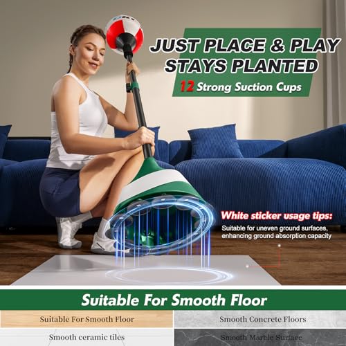 OKCT Punching Bag with Stand, Great Gift for Boxing Lovers, Teens & Adults - color: Green