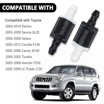 2PCS Windshield Washer Check Valve Replacement OEM#85381-AE020,Front Windshield Washer Nozzle Check Valve Compatible with Toyota,Perfect Windshield Sprayer Nozzle Repair Kit
