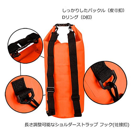Dry Sack/Waterproof Bag for Boating, Kayaking, Hiking, Snowboarding, Camping, Rafting, Fishing and Backpacking (Gary, 20l) - color: Grey, size: 20L