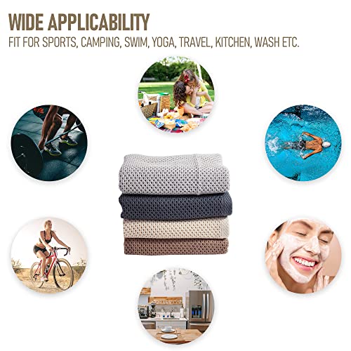 4Pack Cotton Waffle Pattern Gym Towel,Sports Towel - size: 4Pcs-4Colors