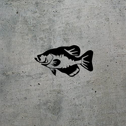 Decal Stickers of Detailed Crappie Fish (Black) (Set of 2) Premium Waterproof Vinyl Decal Stickers for Laptop Phone Accessory Helmet Car Window Mug Tuber Cup Door Wall - BICVER1531212BLW19Y24