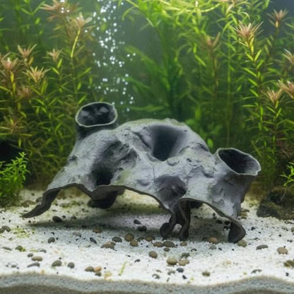 Breeding Cave House Easy to Clean Aquarium Cave Stackable, Gray, Medium - size: Medium