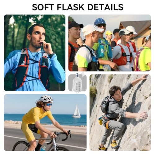 150ml Soft Flask Soft Water Bottle for Running, Hiking, Cycling and Climbing - White - color: 150ml, white