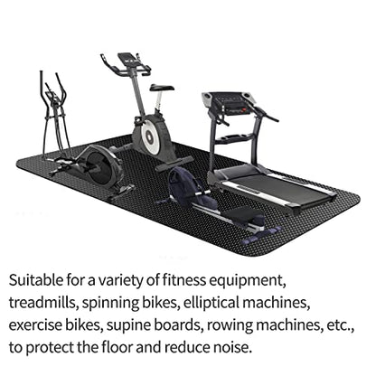 Treadmill Mat,Bike Mat Compatible with Peloton Bike Elliptical Treadmill,Folding Pad Exercise Equipment Under Exercise Trainer Pad for Stationary Indoor Spin - size: 60"L x 23.6"W x 0.2"Th