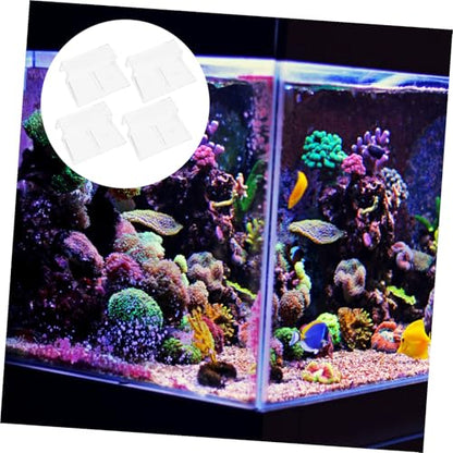 Happyyami 4pcs Acrylic Fish Tank Cover Support Bracket for Aquariums Sturdy and Practical Aquarium Accessory for Lid Holders