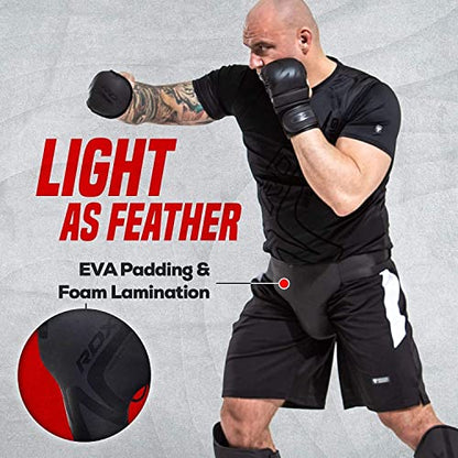 RDX Boxing Groin Protector- Premium Real Maya Hide Leather Boxing Cup for Men, Sparring Gear, Martial Arts Protective Equipment, Groin Protector Boxing, MMA Groin Cup Protector for Training & Fighting - size: Medium