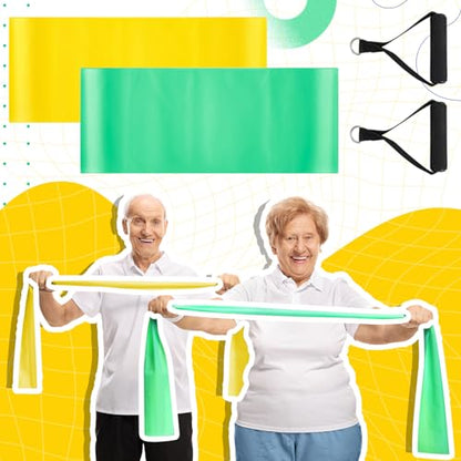 2 Pcs Resistance Band with Handles for Seniors - color: black