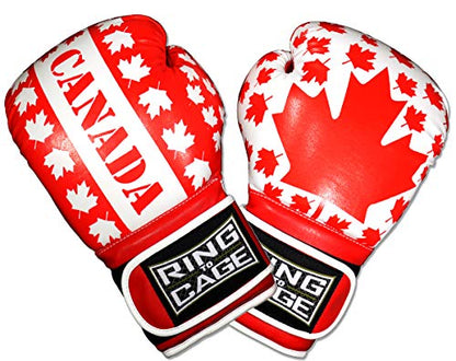 Gym Training Stand-Up Boxing Gloves - color: Canada, size: Regular weighs 12oz